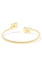 Alisia Crystal Bracelet, 18k Gold-Plated Brass